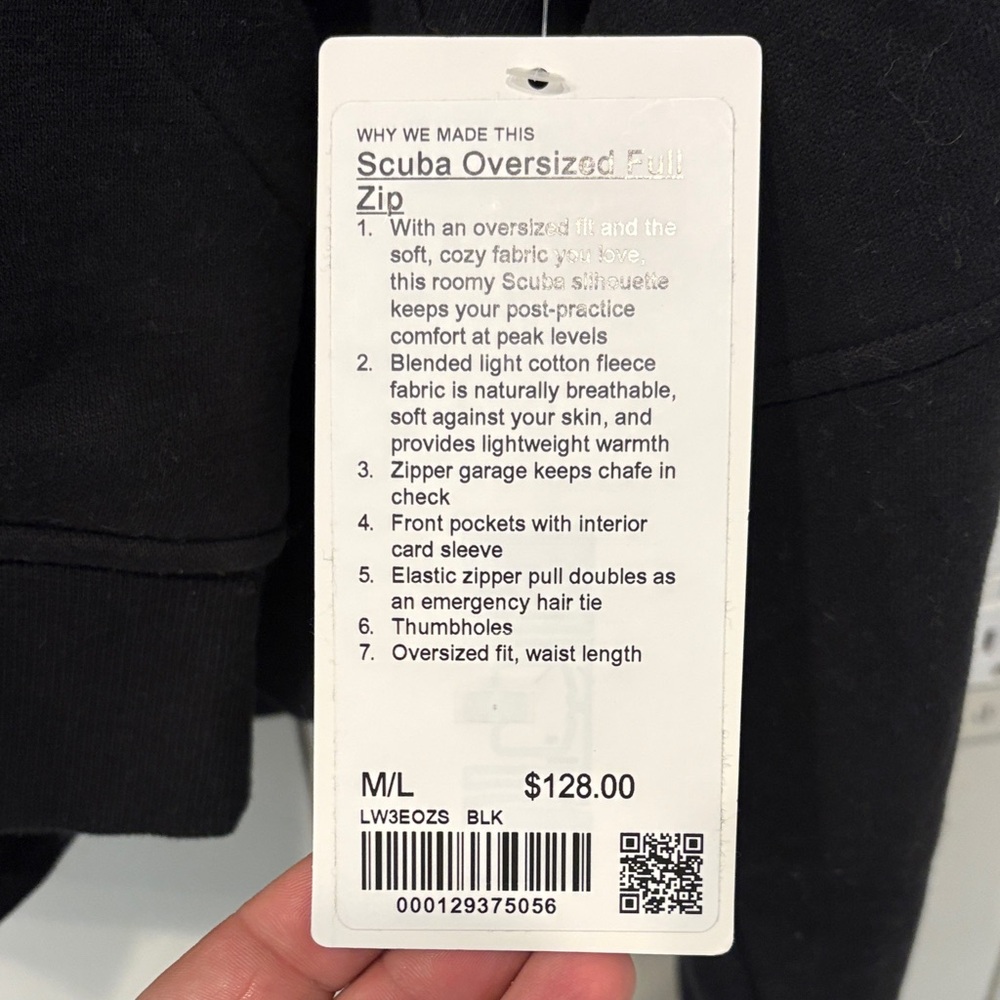 Women’s Lululemon Scuba Oversized Full Zip Hoodie Size M/L - Picture 2 of 4